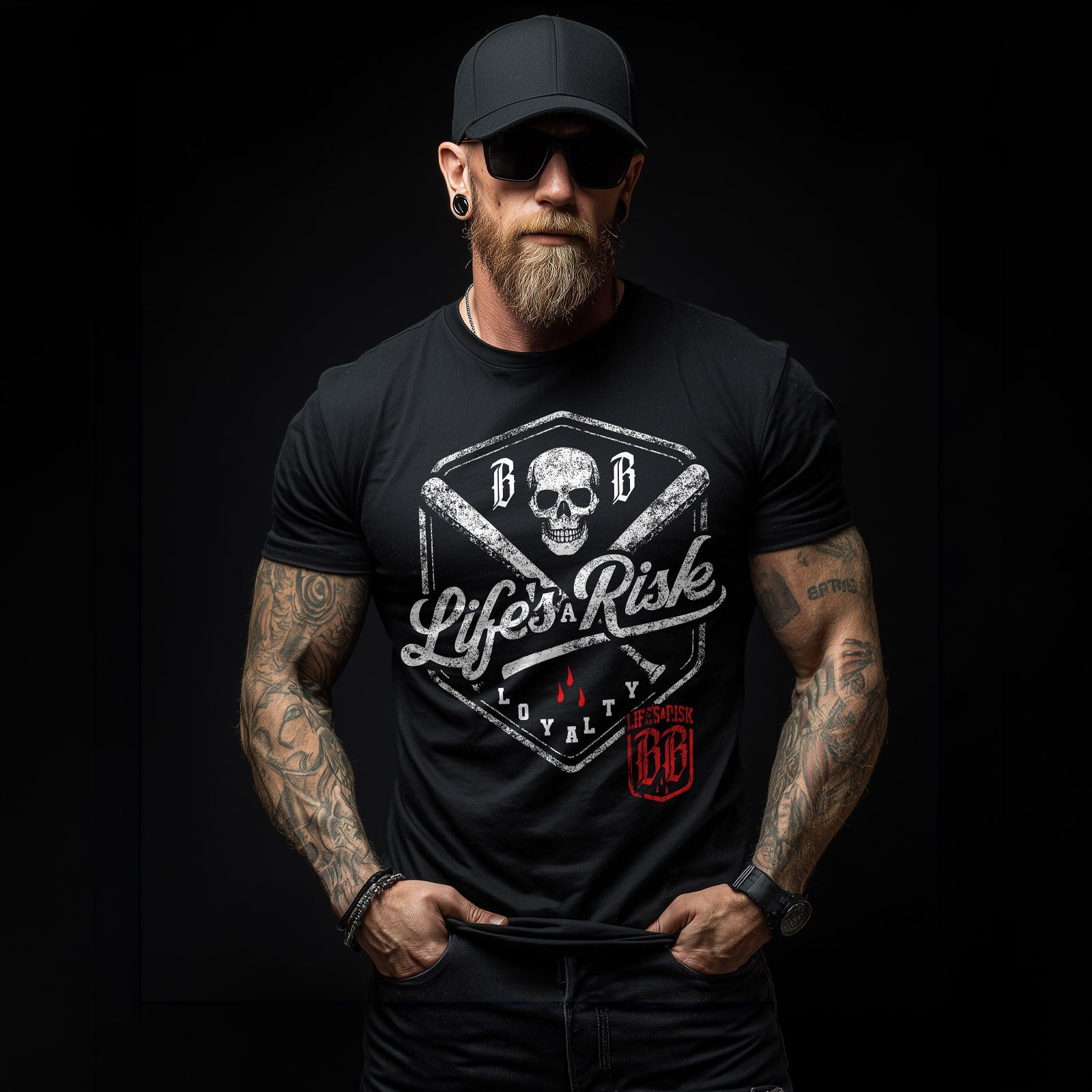 Risk Batch T-Shirt black - Aneyone UG