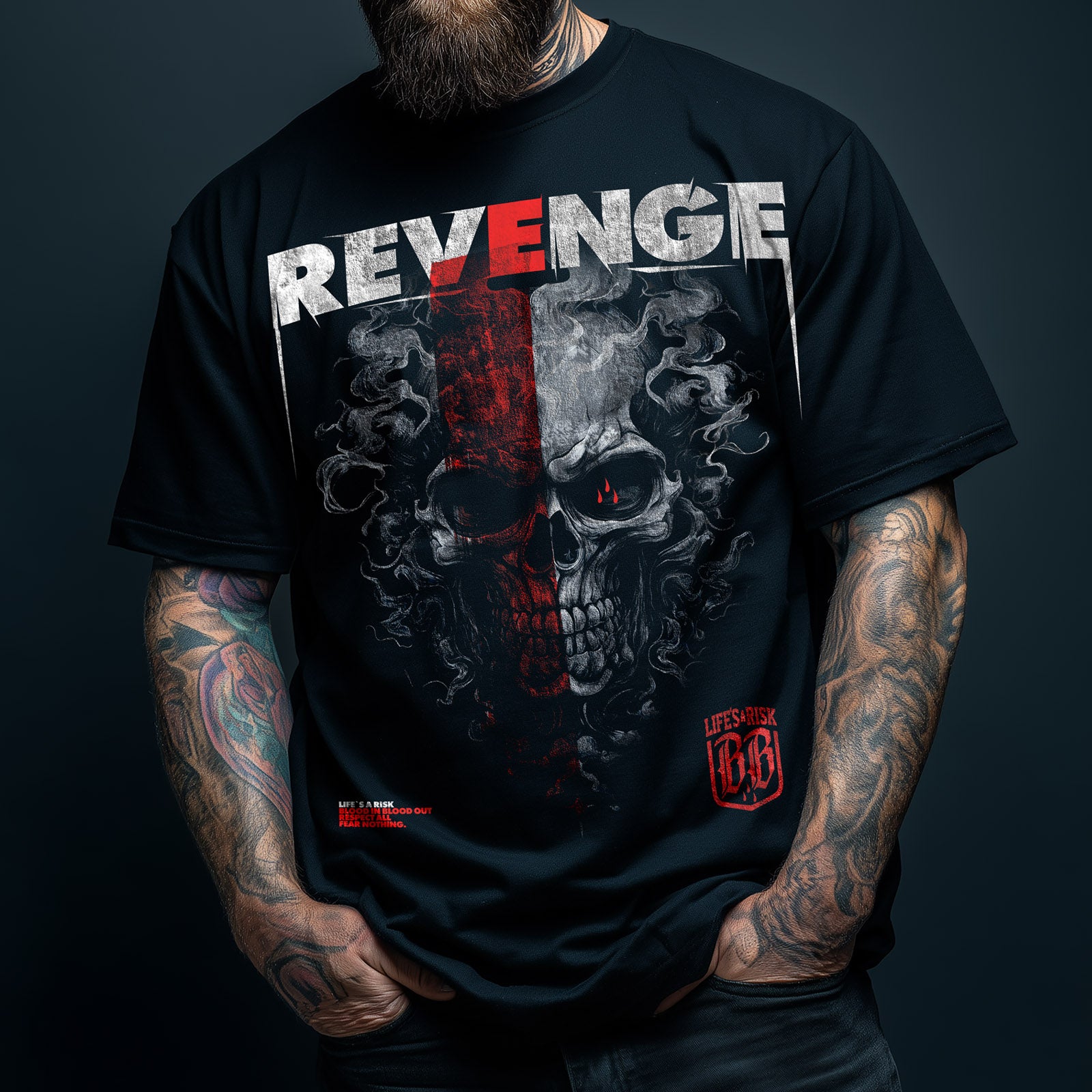Revenge Skull T-Shirt black - Aneyone UG