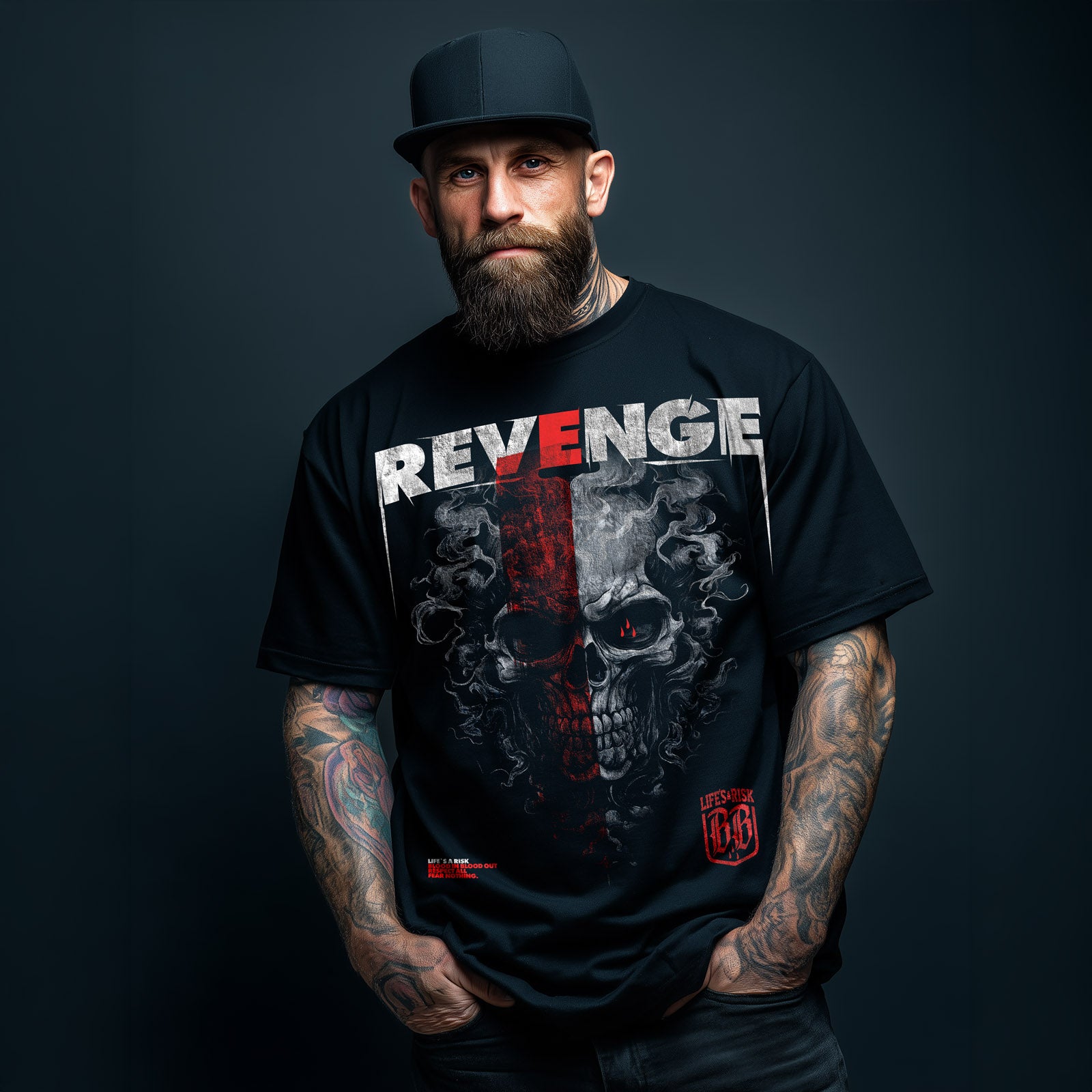 Revenge Skull T-Shirt black - Aneyone UG