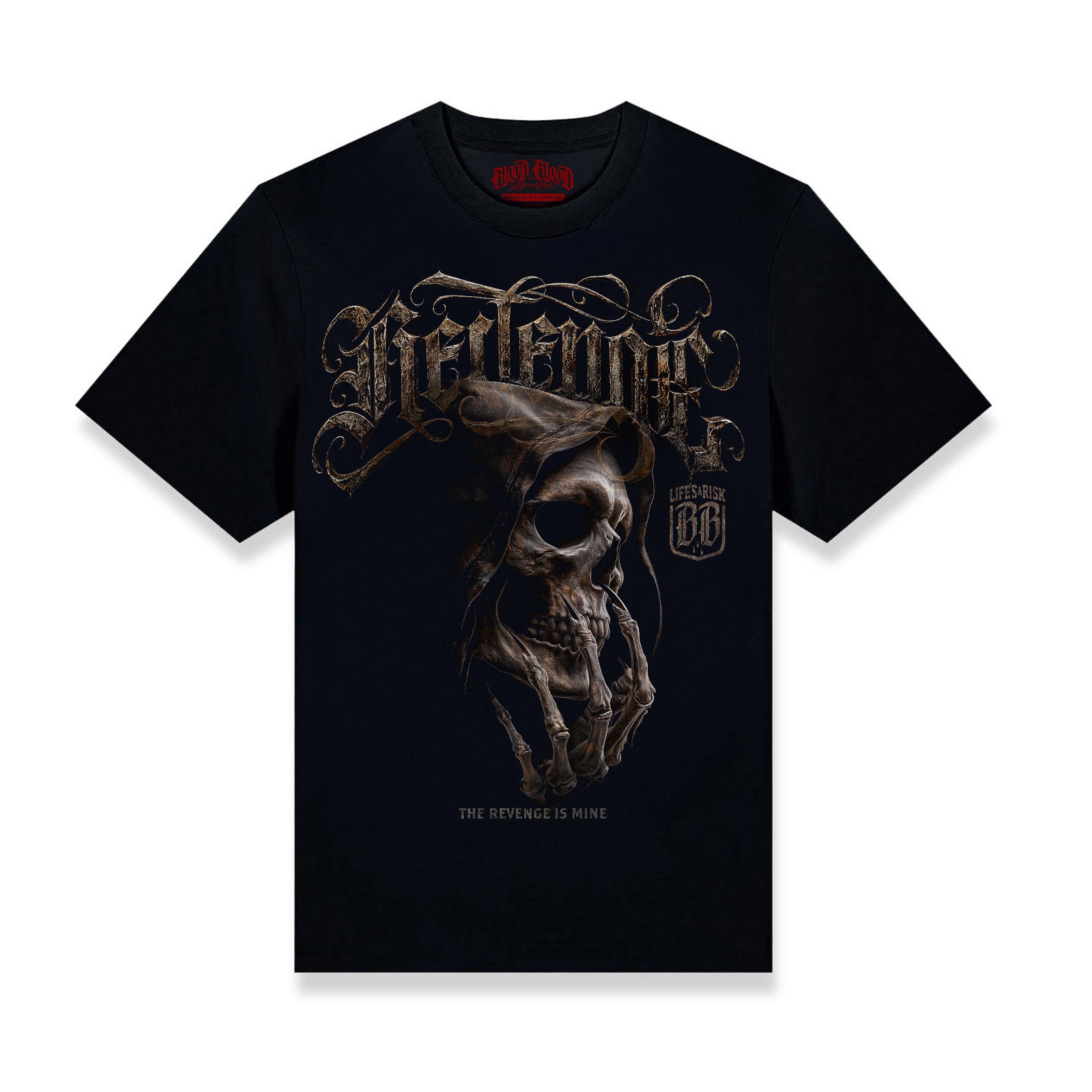 Hooded Skull T-Shirt black - Aneyone UG