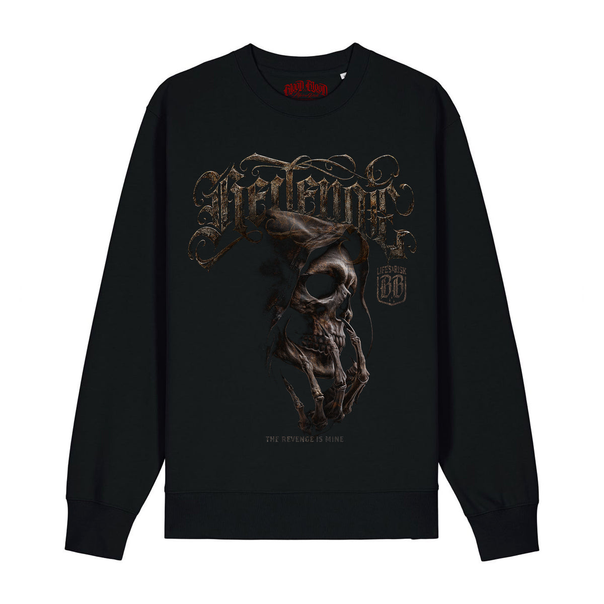 Hooded Skull Sweatshirt Black - Aneyone UG