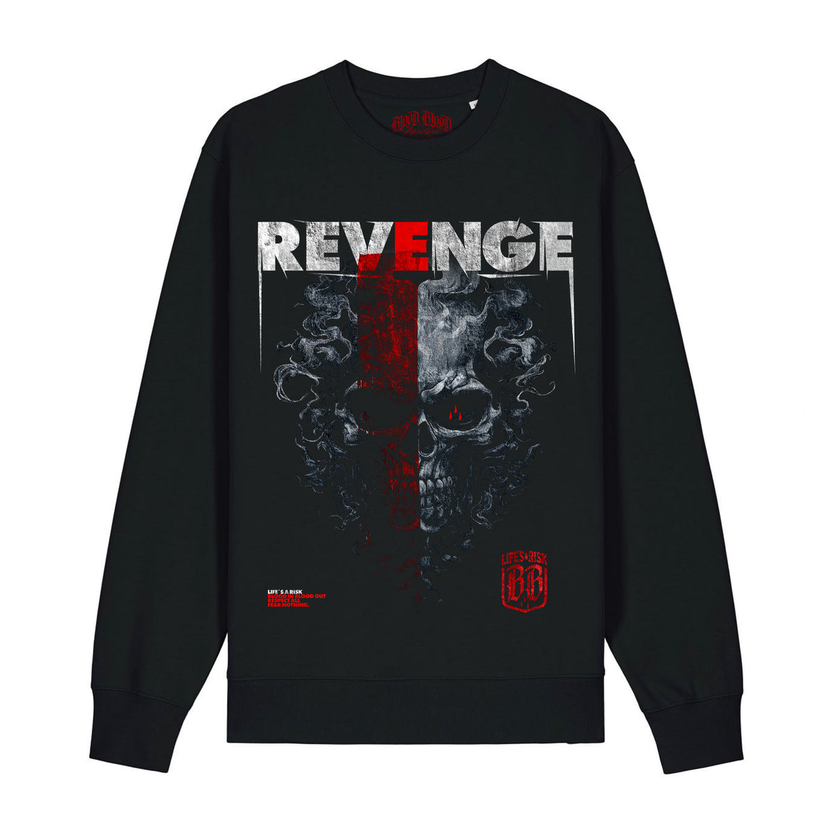 Revenge Skull Sweatshirt Black - Aneyone UG