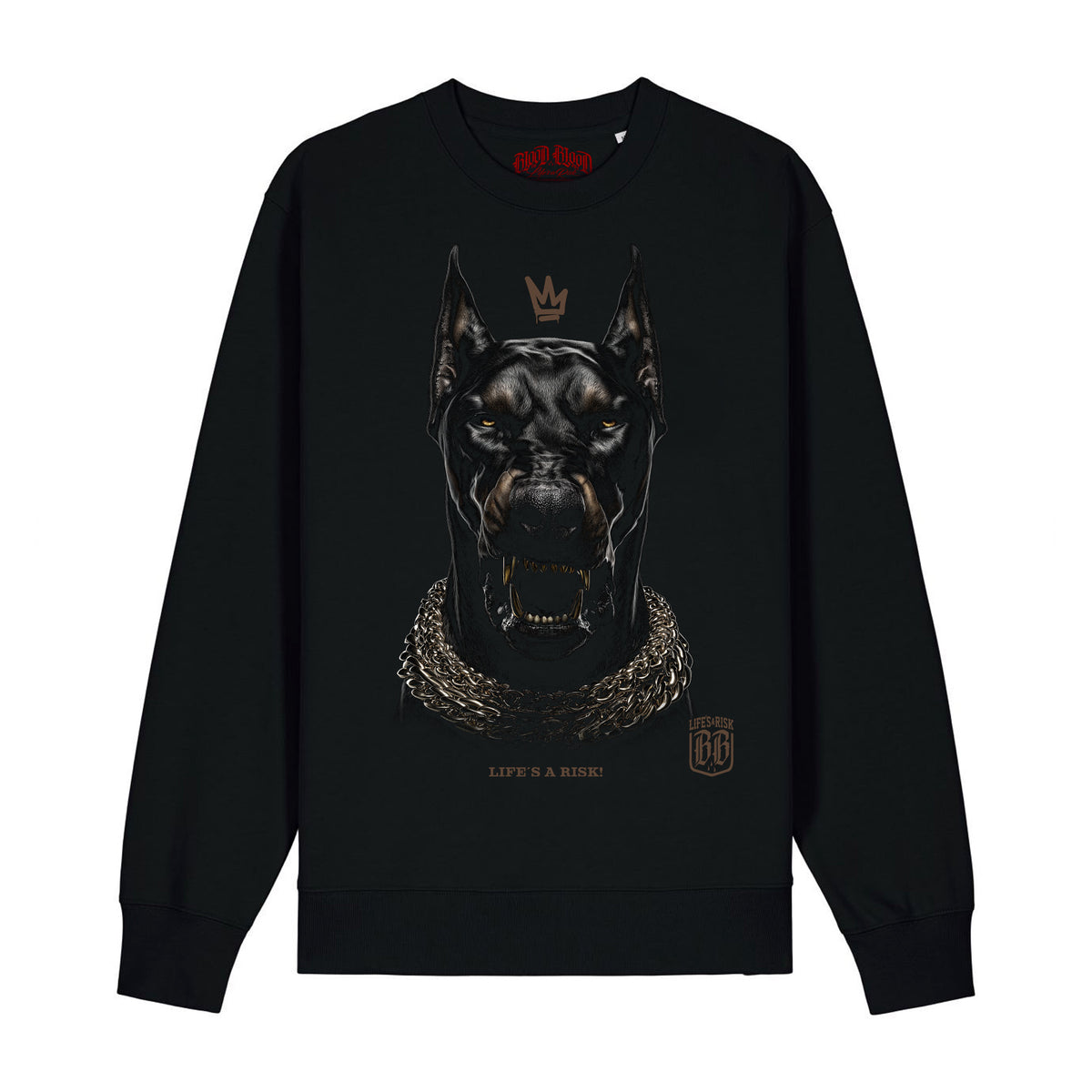 Dobermann Gold Sweatshirt Black - Aneyone UG