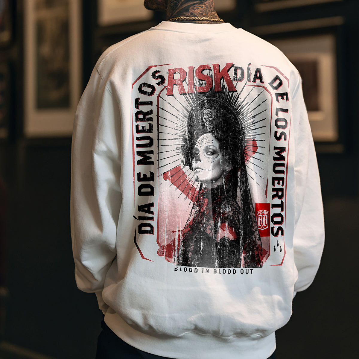 Dia De Muerte Sweatshirt White - Aneyone UG