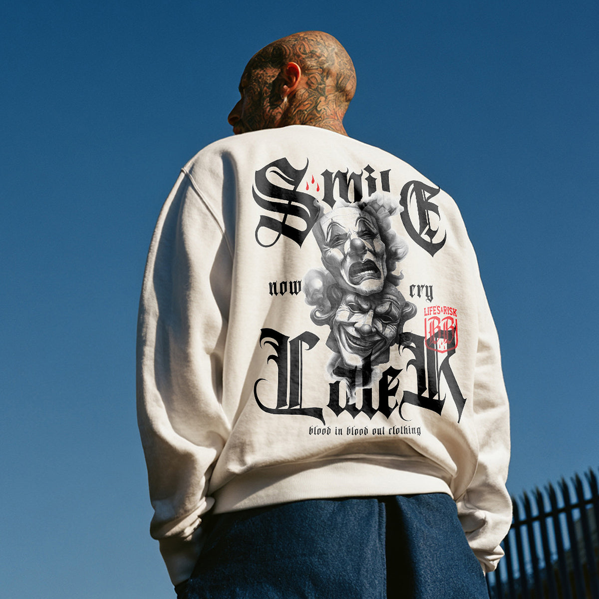 Don´t Cry Sweatshirt White - Aneyone UG