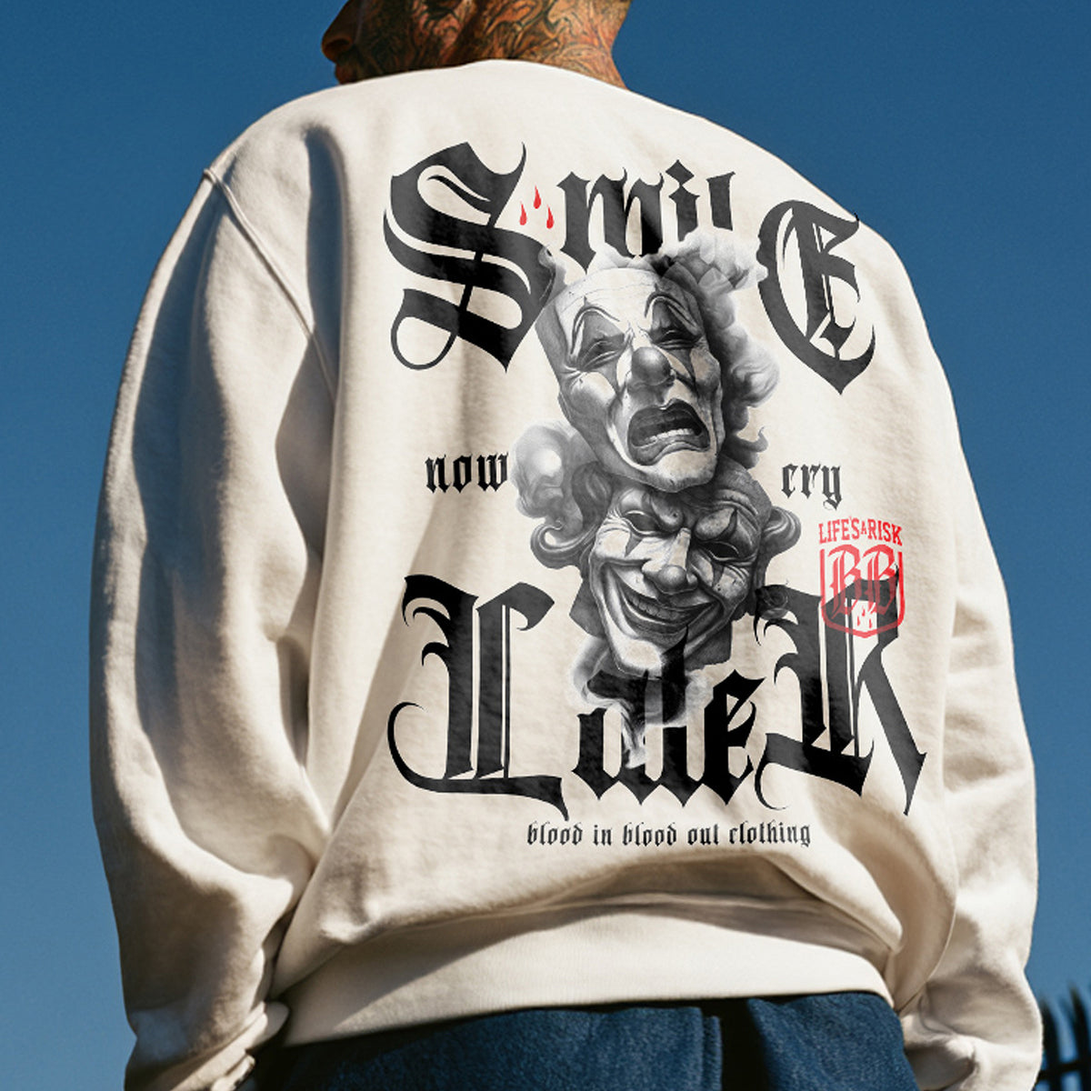 Don´t Cry Sweatshirt White - Aneyone UG