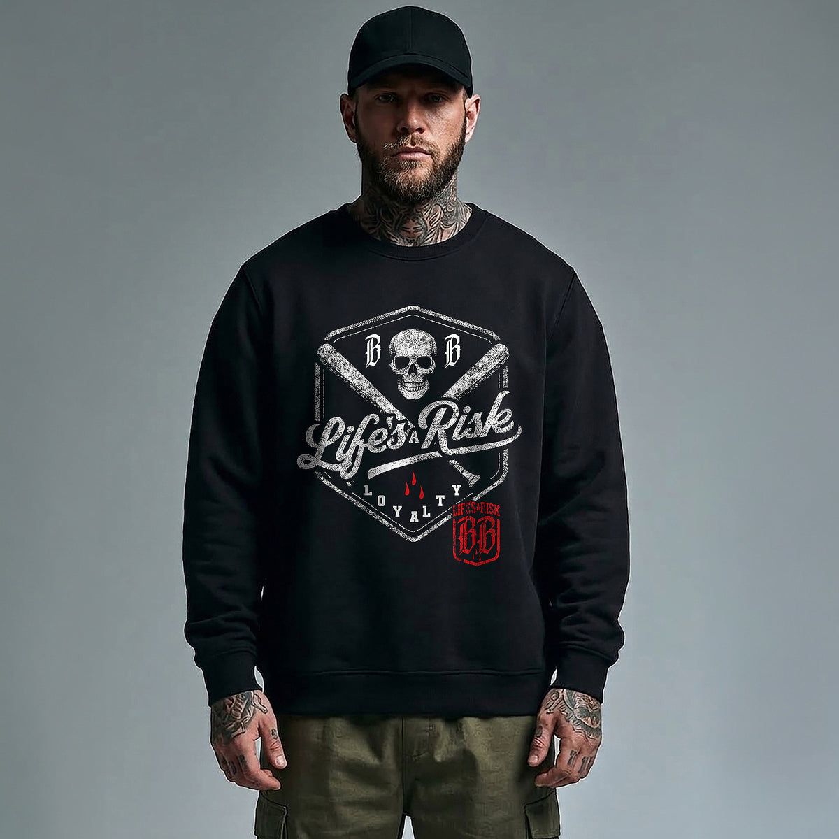 Risk Batch Sweatshirt Black - Aneyone UG