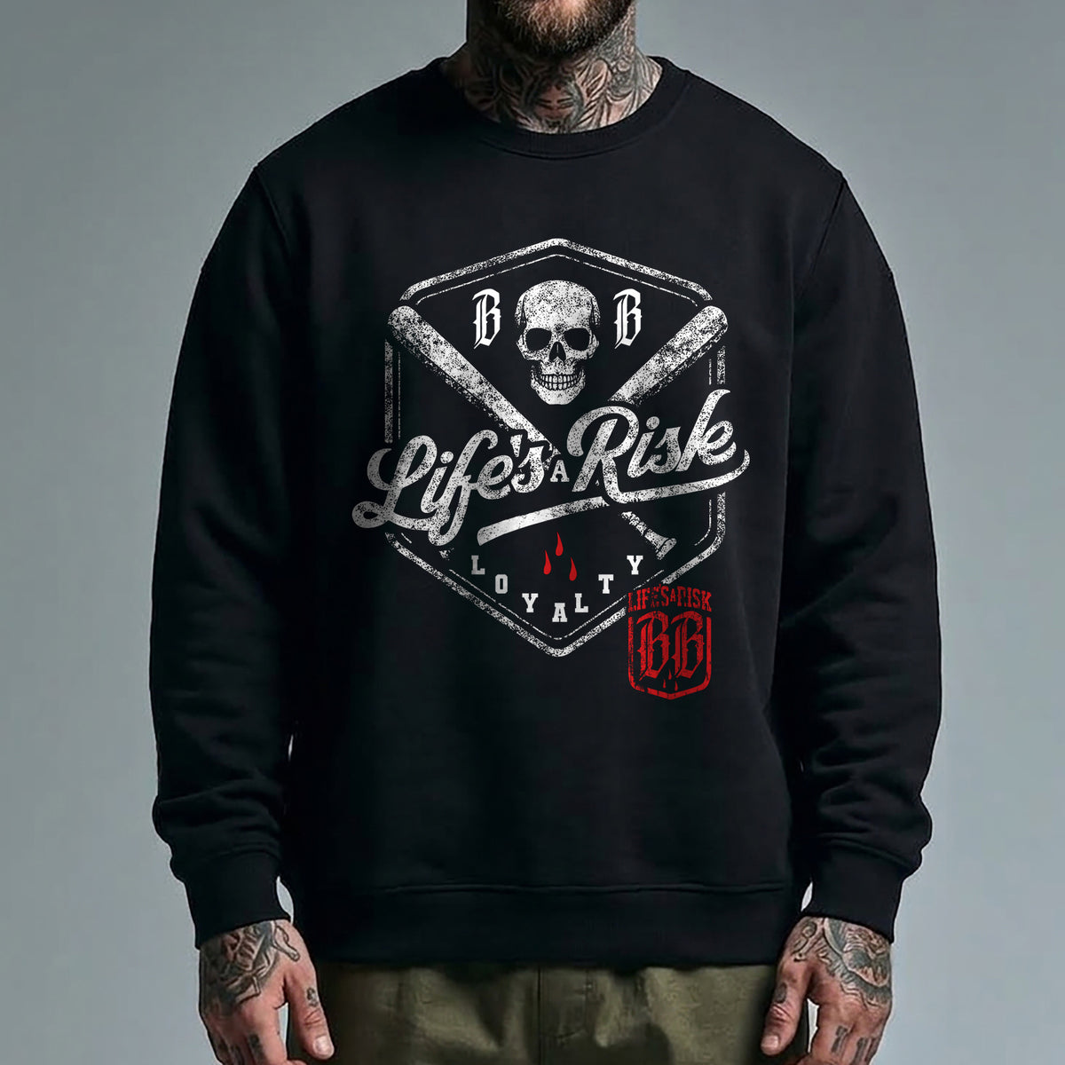 Risk Batch Sweatshirt Black - Aneyone UG