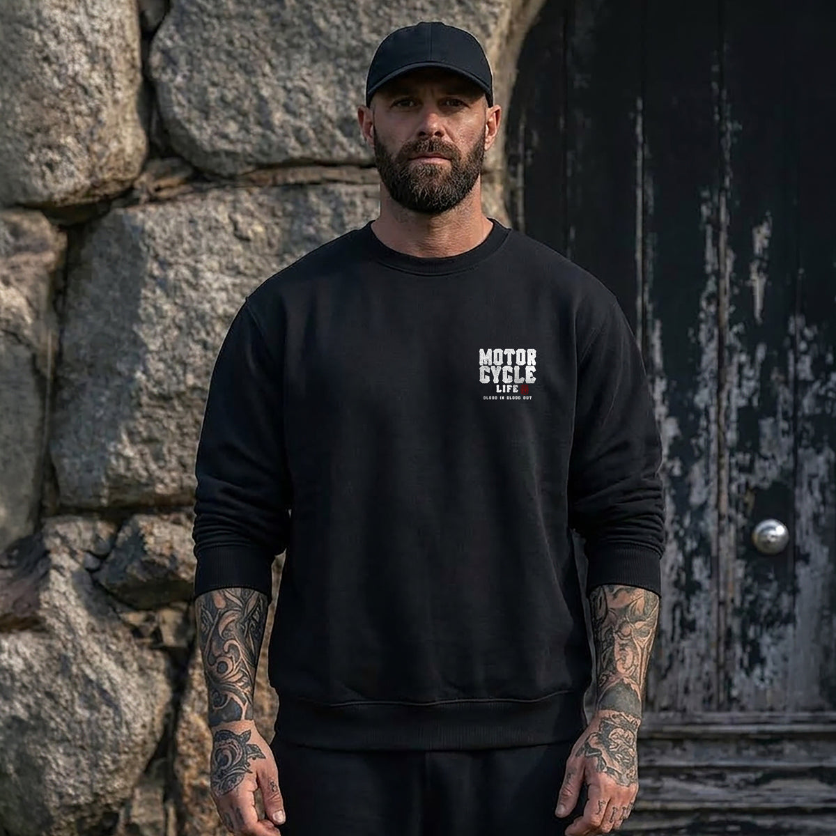 Motorcycle Sweatshirt Black - Aneyone UG