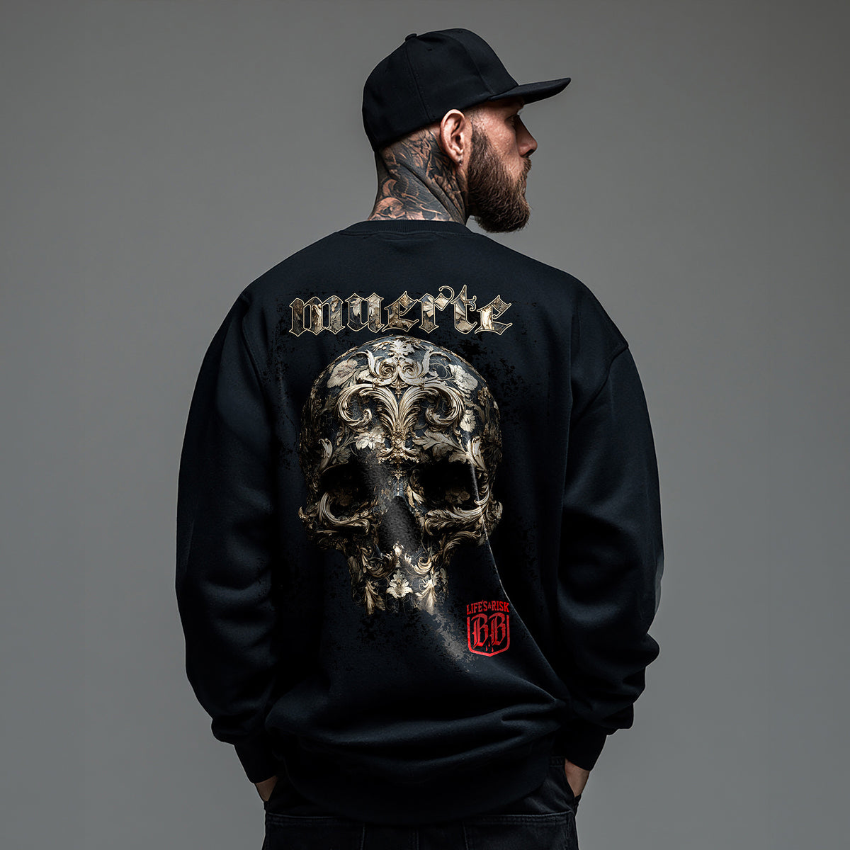 Muerte Gold Sweatshirt Black - Aneyone UG