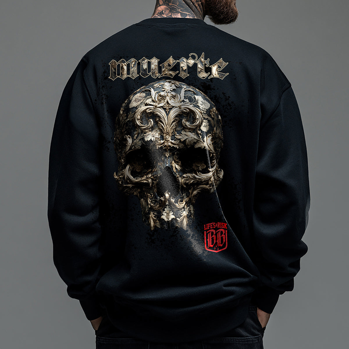 Muerte Gold Sweatshirt Black - Aneyone UG