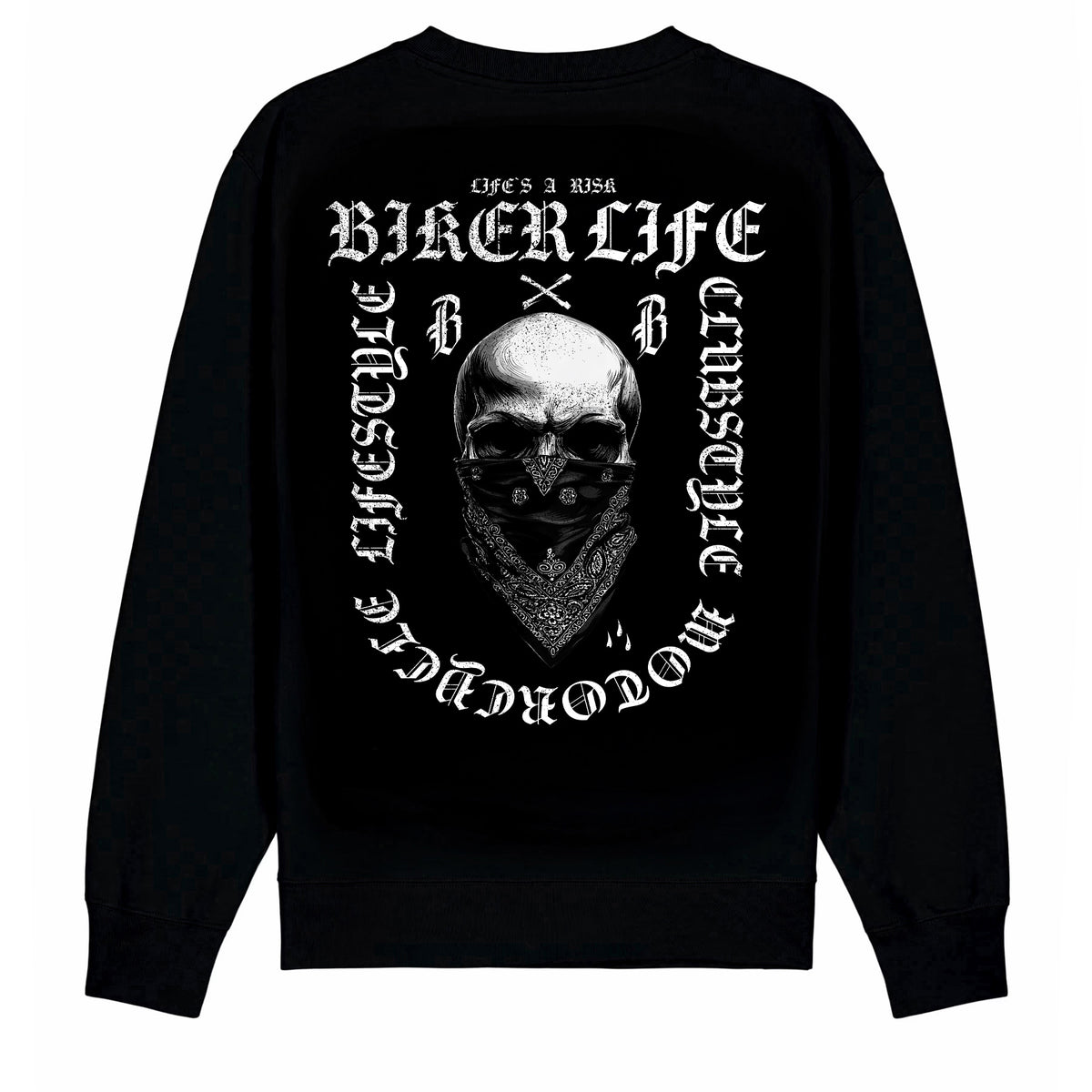 Biker Life Sweatshirt Black - Aneyone UG