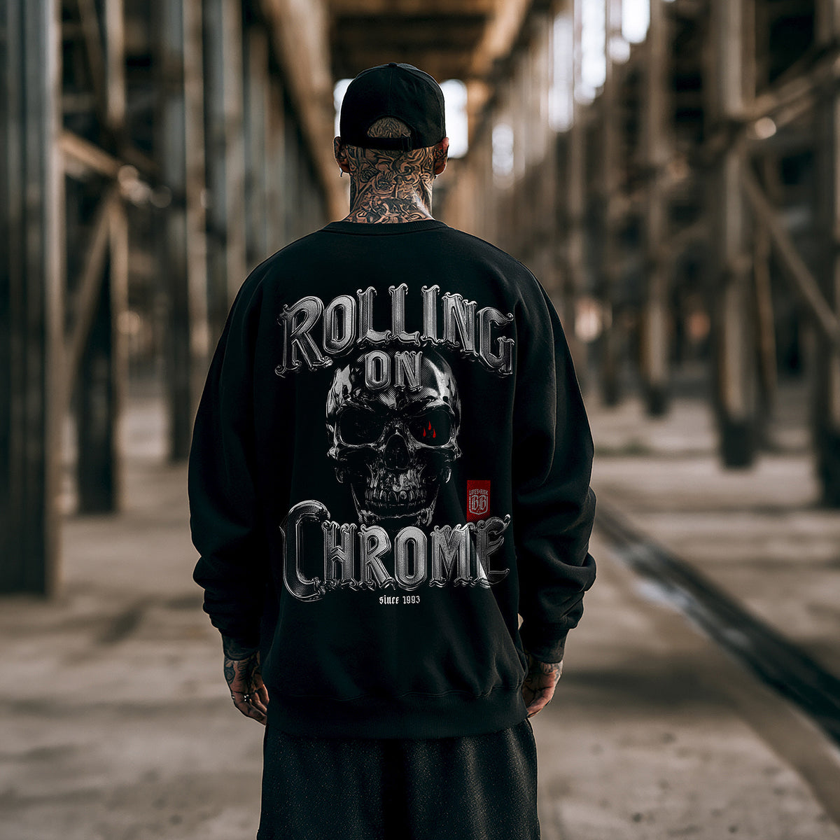 Rolling on Chrome Sweatshirt Black - Aneyone UG