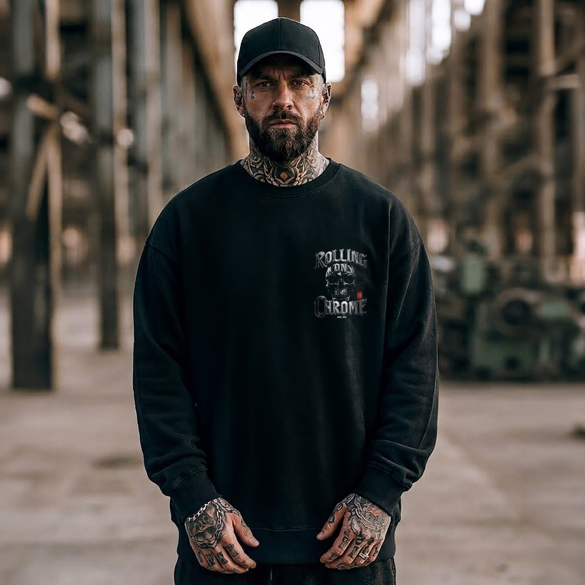 Rolling on Chrome Sweatshirt Black - Aneyone UG