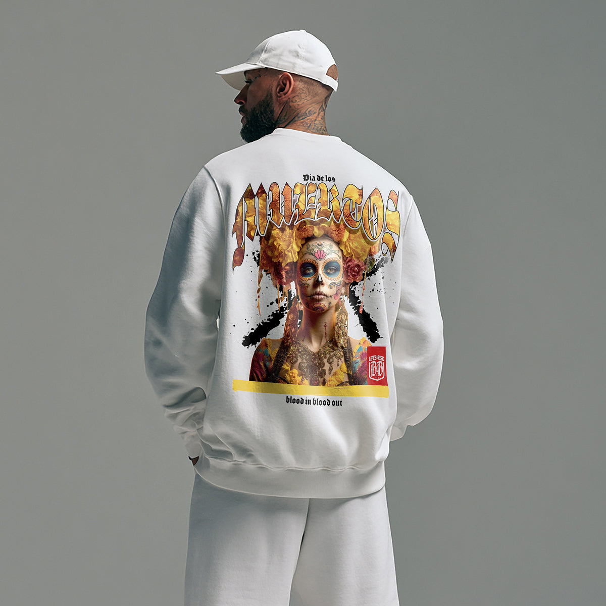 Muerte Colours Sweatshirt White - Aneyone UG