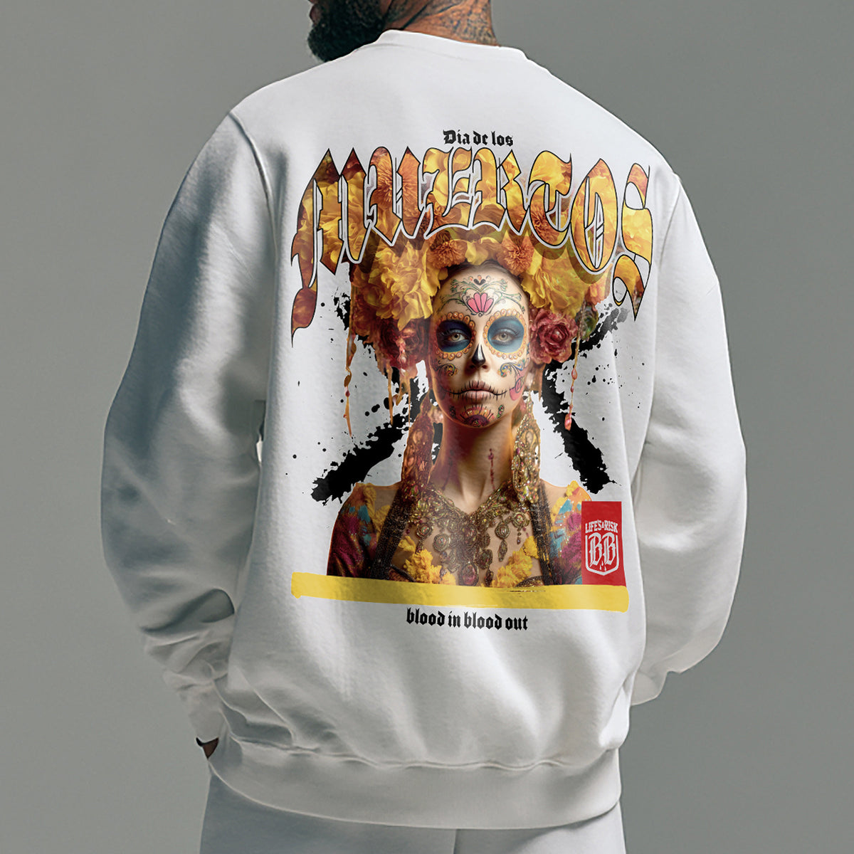 Muerte Colours Sweatshirt White - Aneyone UG