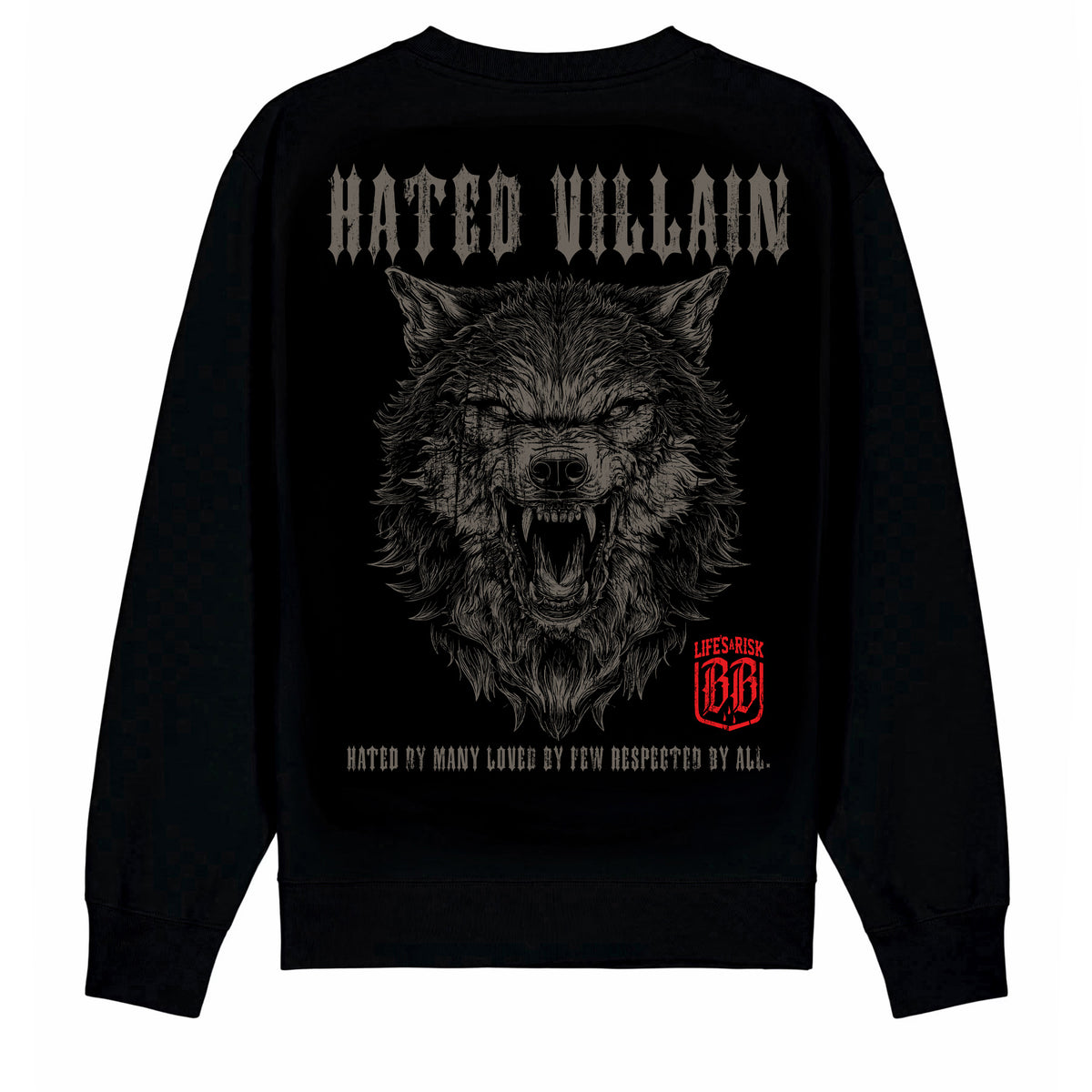 Hated Villain Sweatshirt Black - Aneyone UG