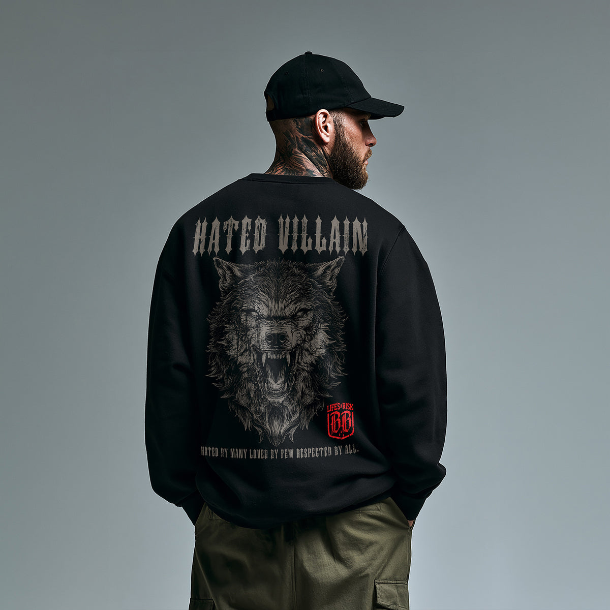 Hated Villain Sweatshirt Black - Aneyone UG