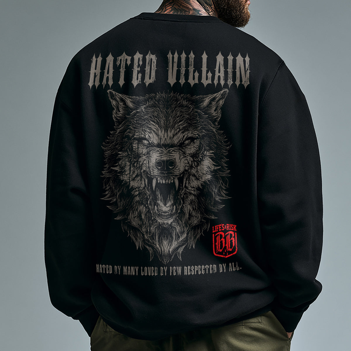 Hated Villain Sweatshirt Black - Aneyone UG