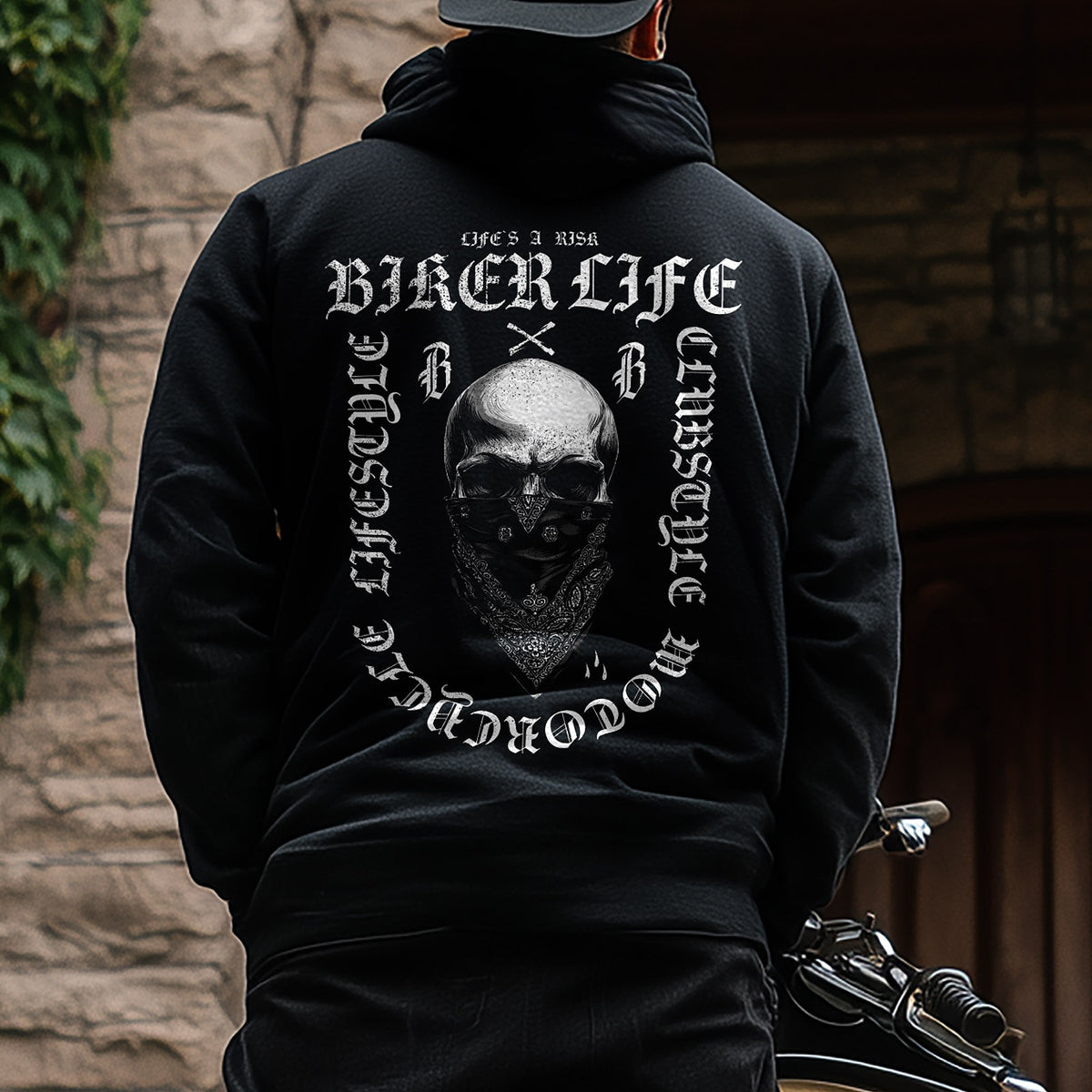 Biker Life Hoodie Black - Aneyone UG