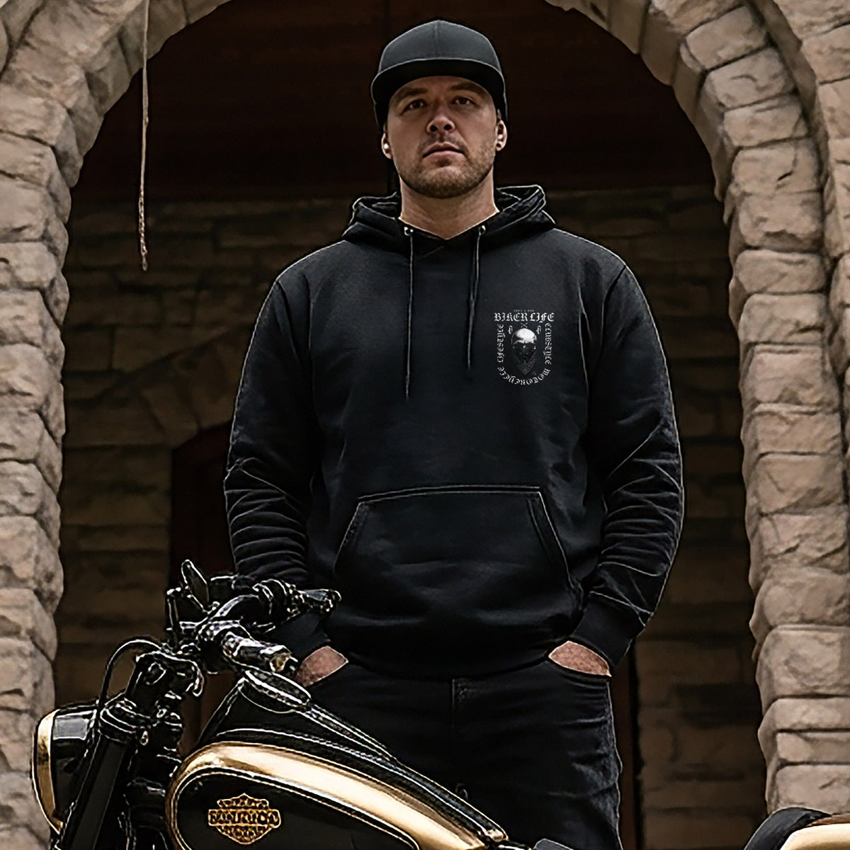 Biker Life Hoodie Black - Aneyone UG
