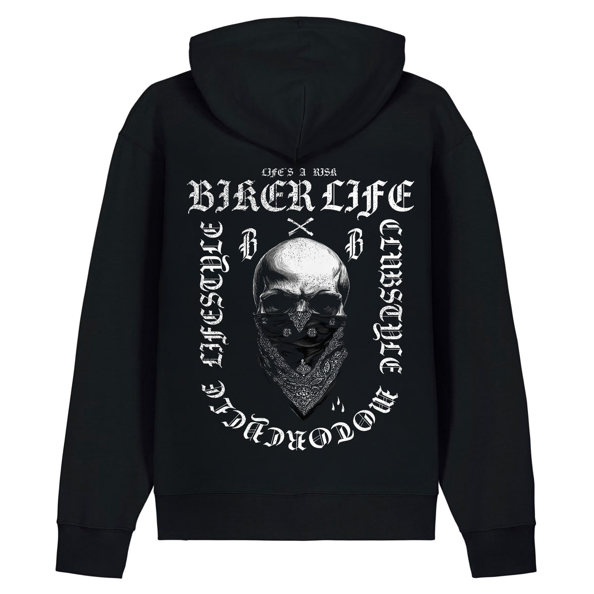 Biker Life Hoodie Black - Aneyone UG