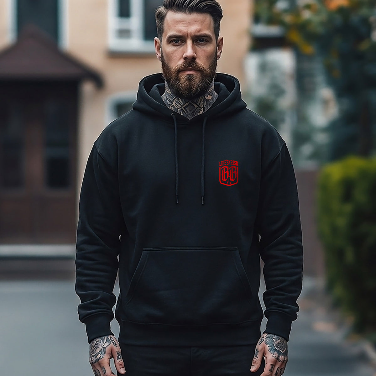 Hooded Skull Hoodie Black - Aneyone UG