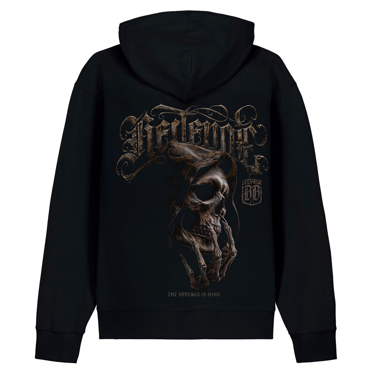 Hooded Skull Hoodie Black - Aneyone UG