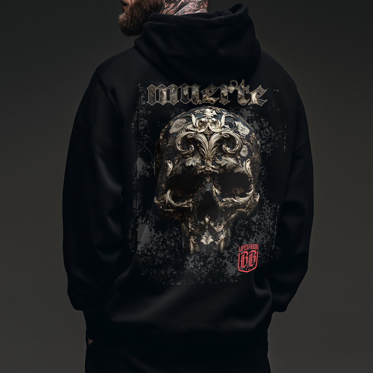 Muerte Gold Hoodie Black - Aneyone UG