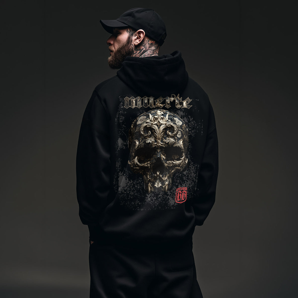 Muerte Gold Hoodie Black - Aneyone UG