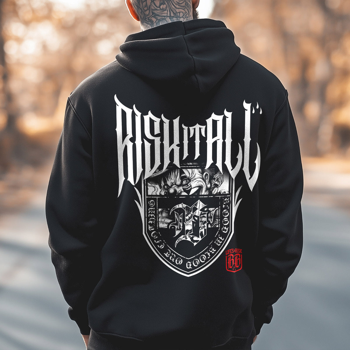 Risk It All Hoodie Black - Aneyone UG