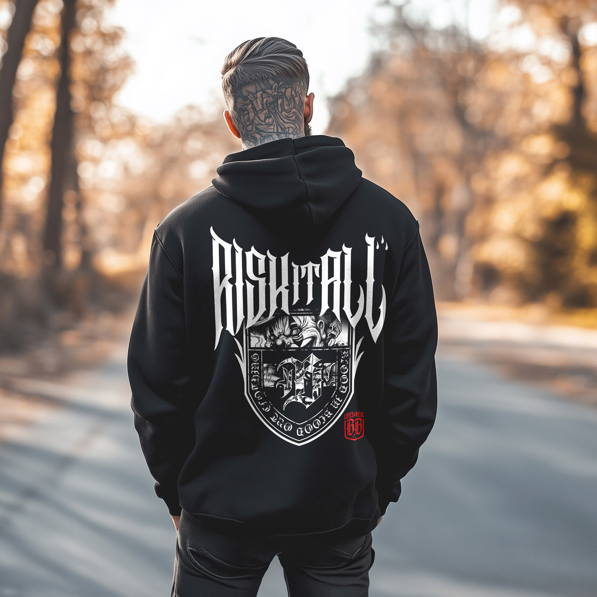 Risk It All Hoodie Black - Aneyone UG