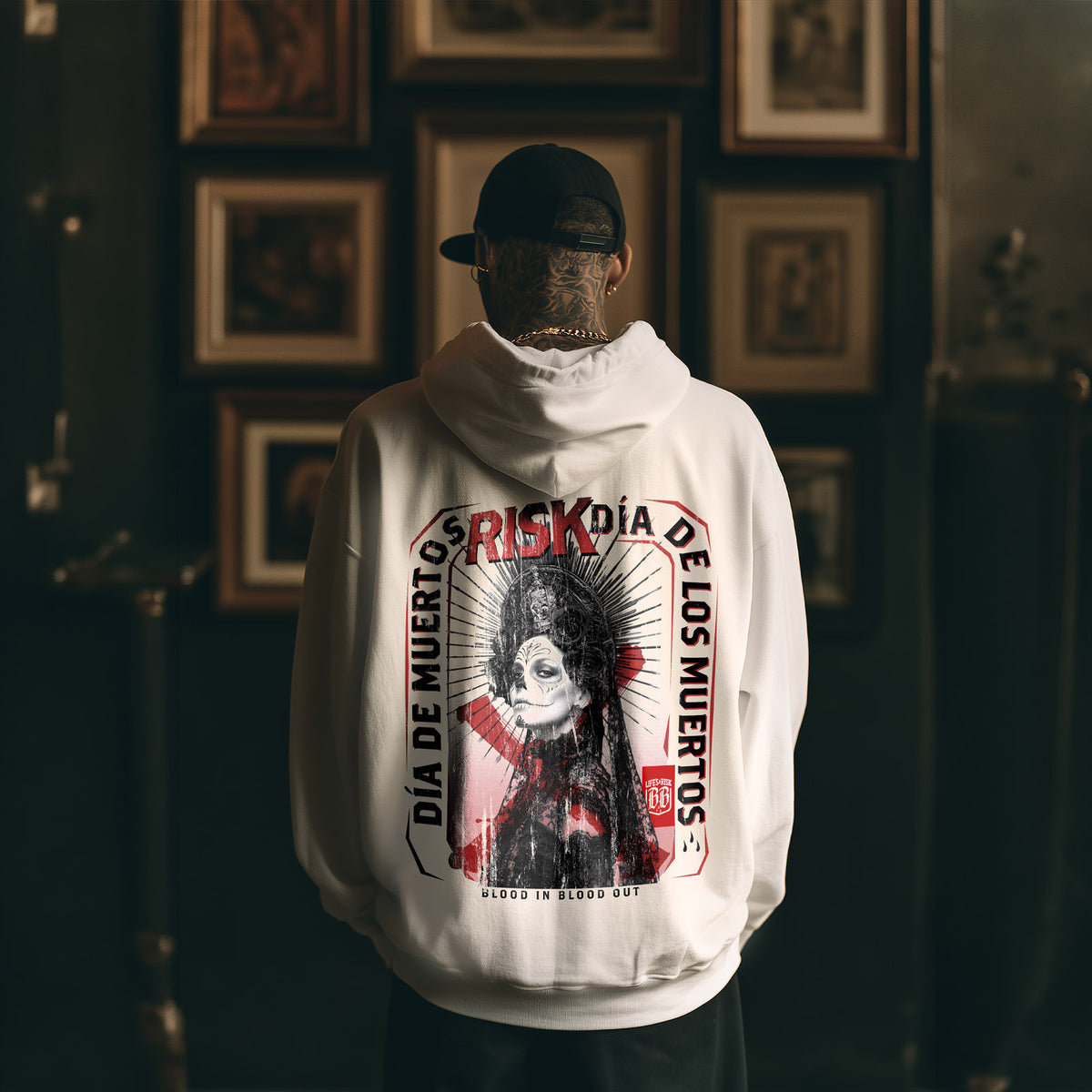 Dia De Muerte Hoodie White - Aneyone UG