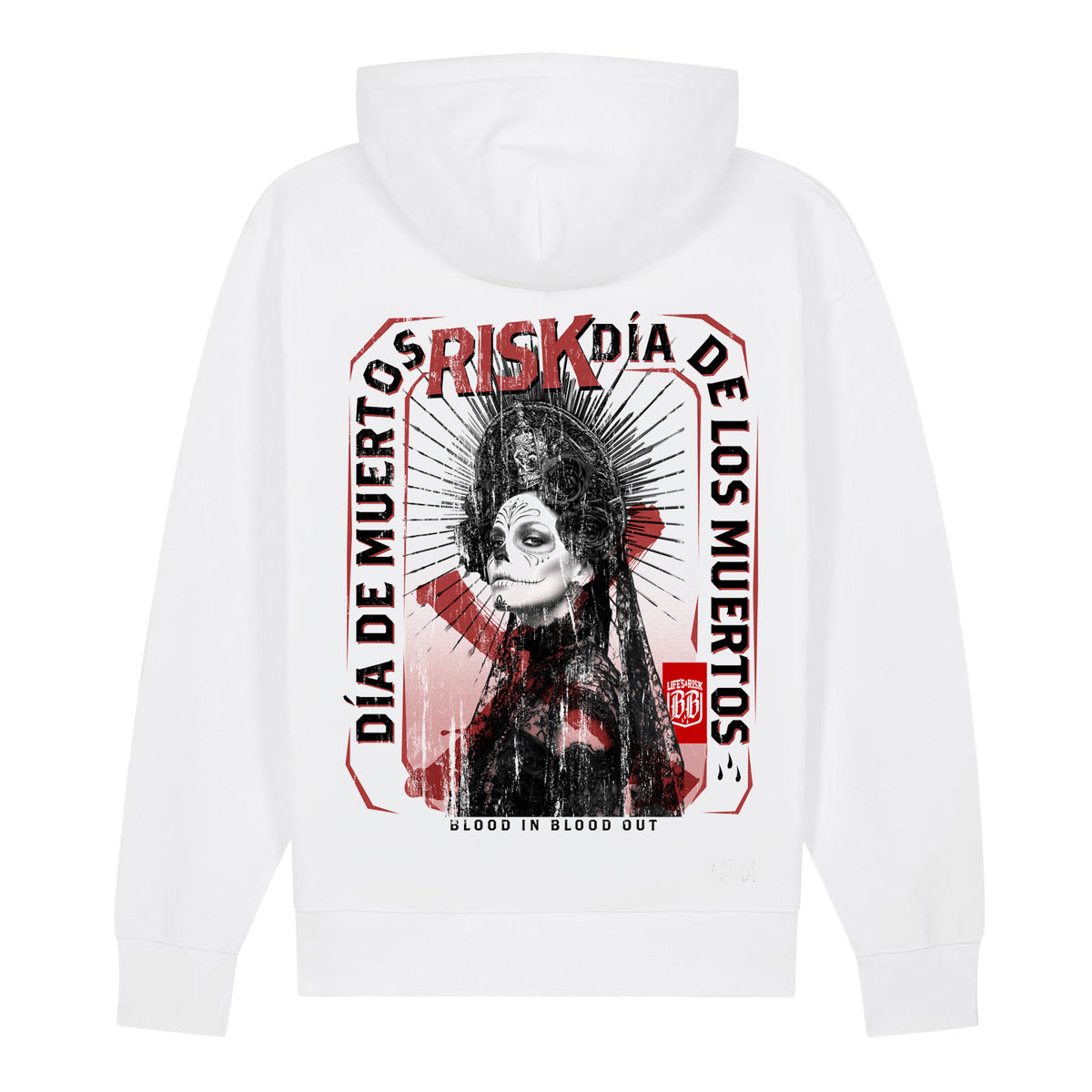 Dia De Muerte Hoodie White - Aneyone UG