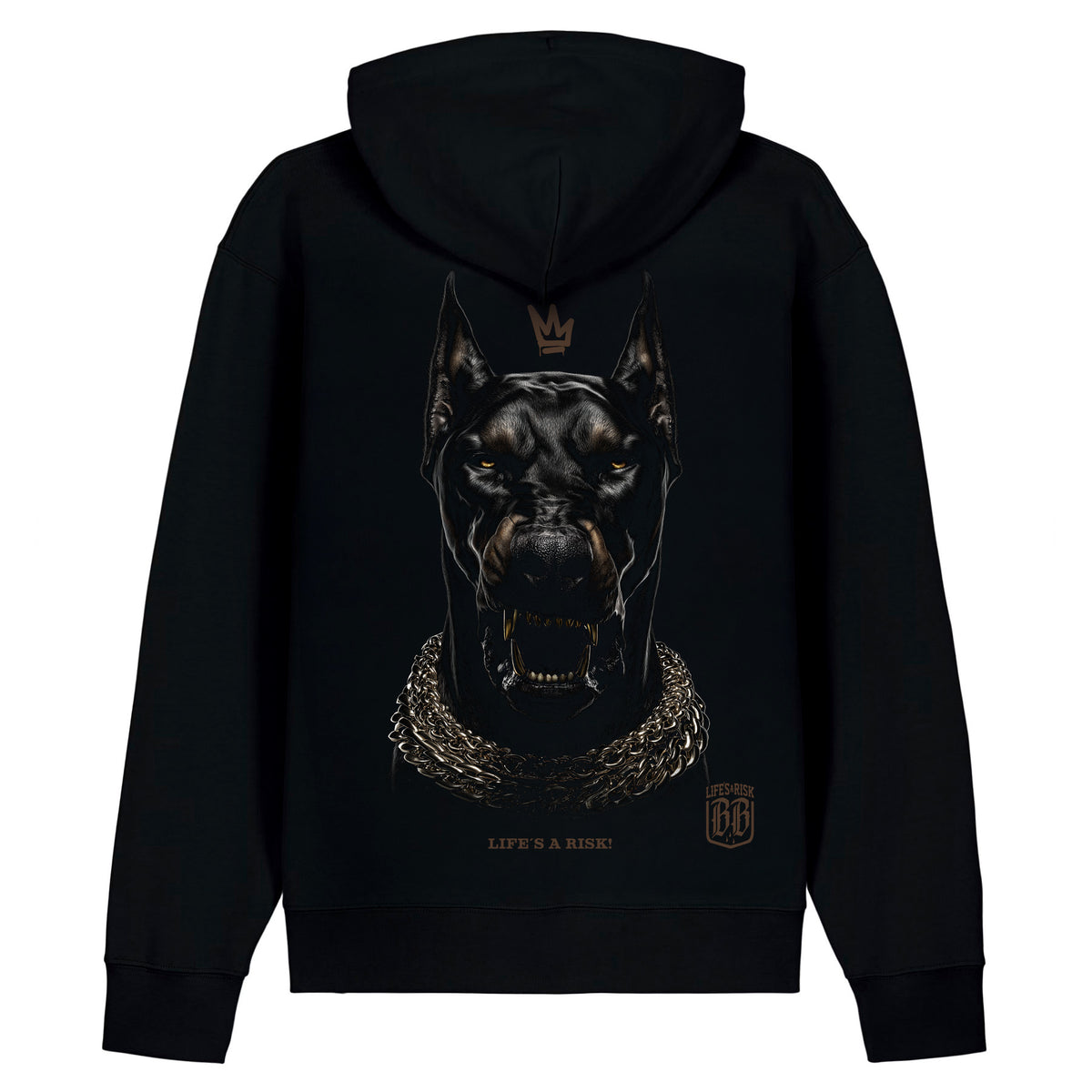 Dobermann Gold Hoodie Black - Aneyone UG