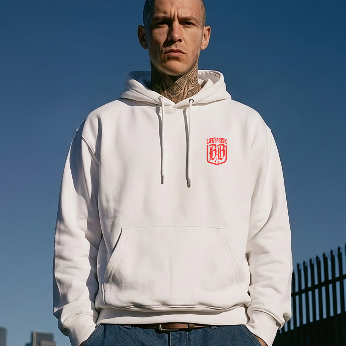 Don´t Cry Hoodie White - Aneyone UG