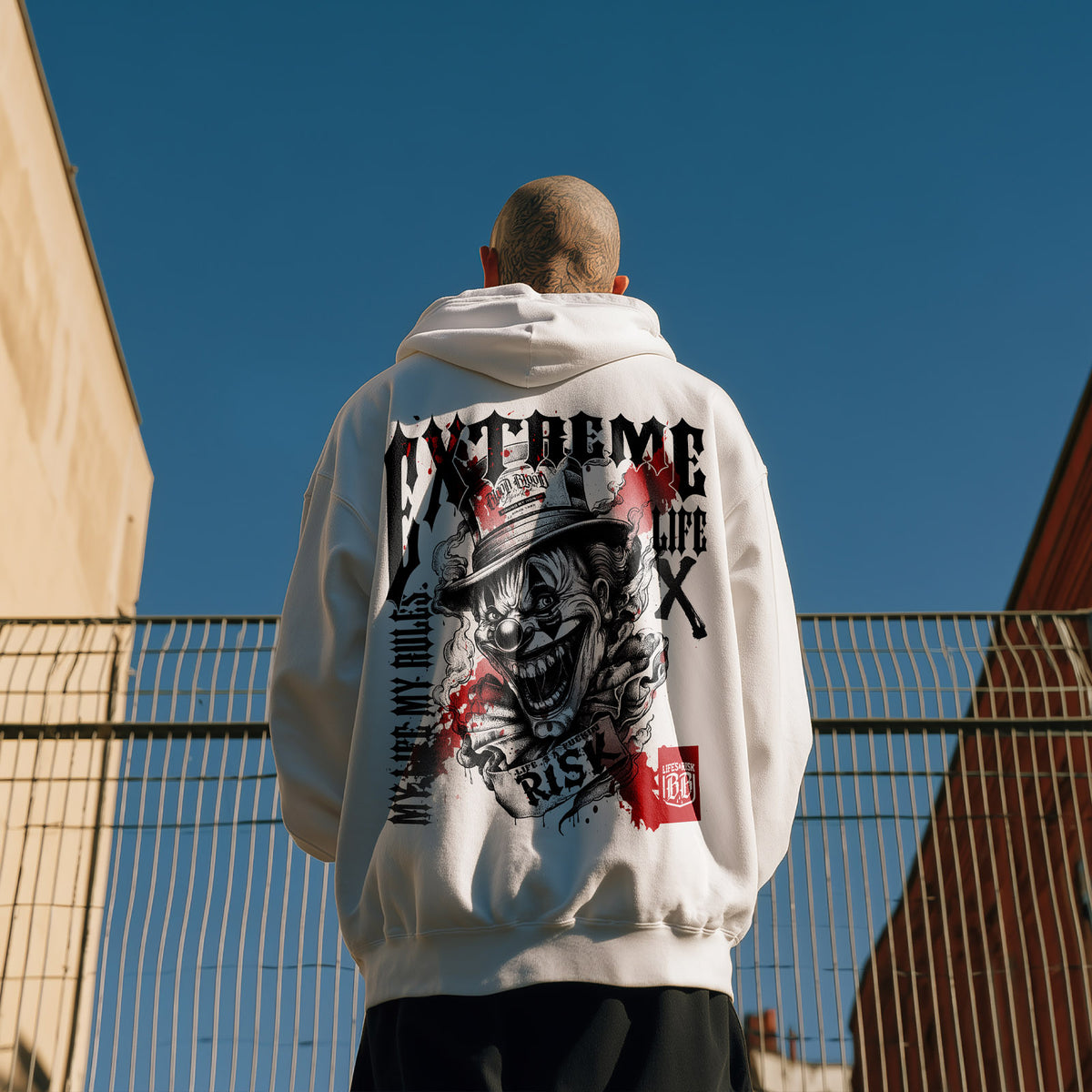 Extreme Hoodie White - Aneyone UG