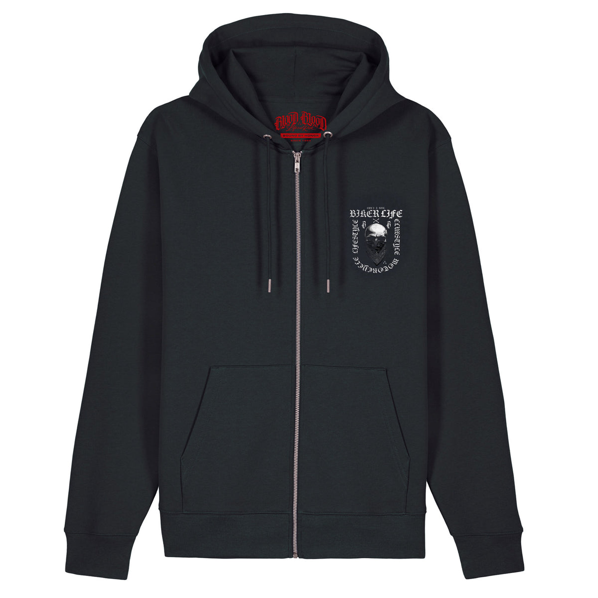 Biker Life Zip Hoodie Black - Aneyone UG