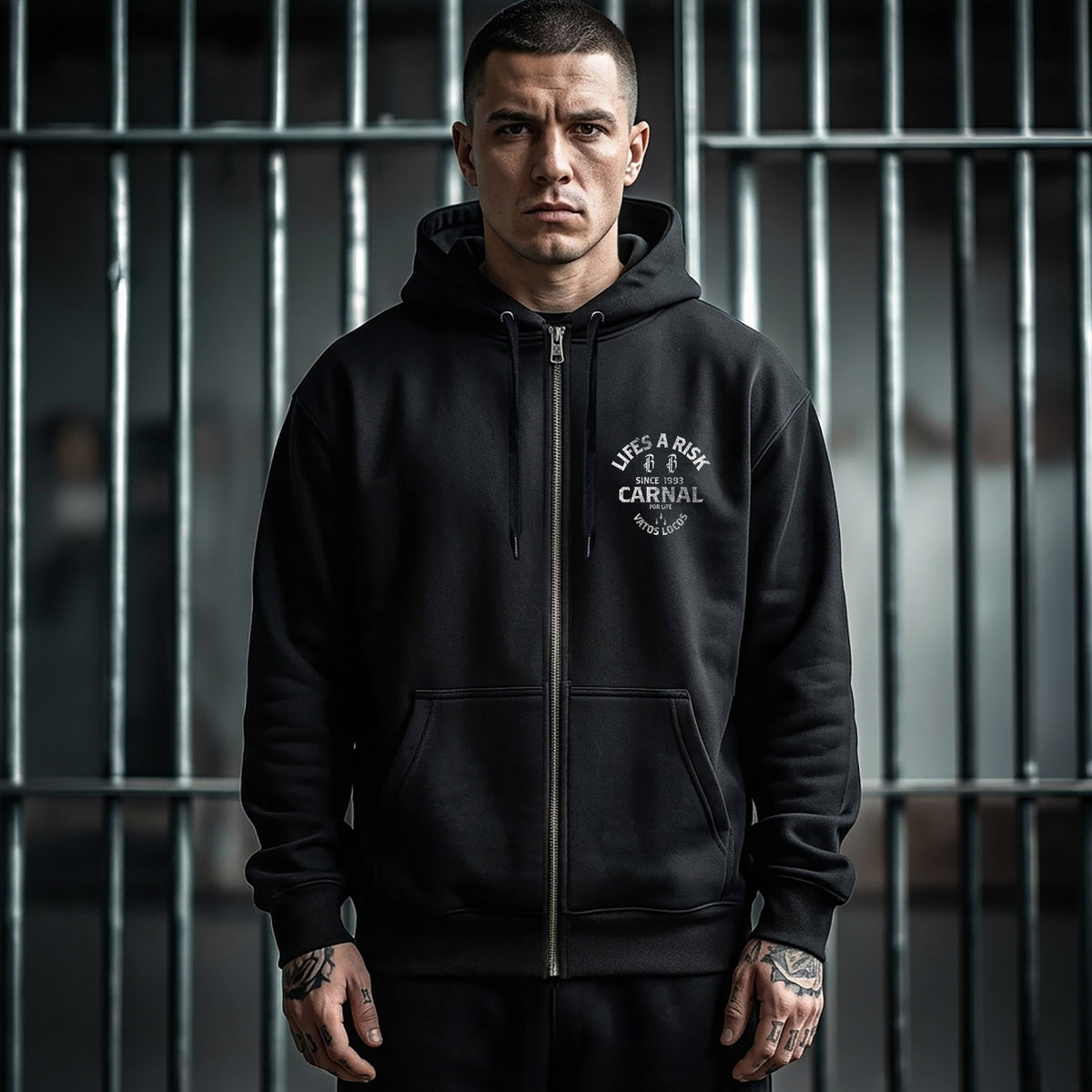 Carnal Zip Hoodie Black - Aneyone UG