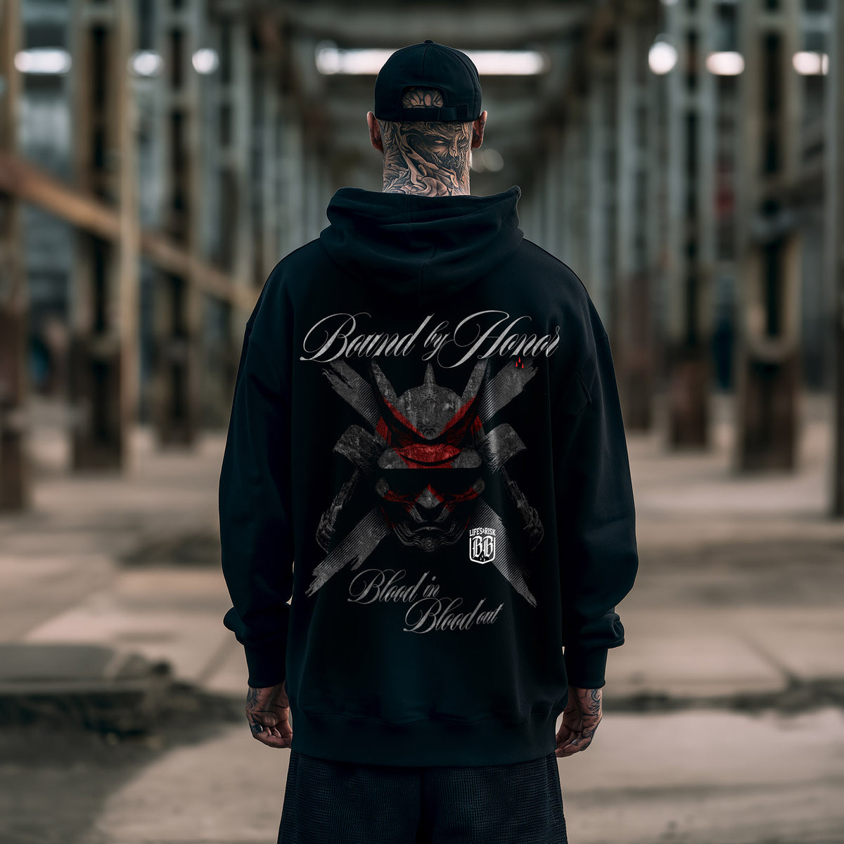 Samurai Zip Hoodie Black - Aneyone UG