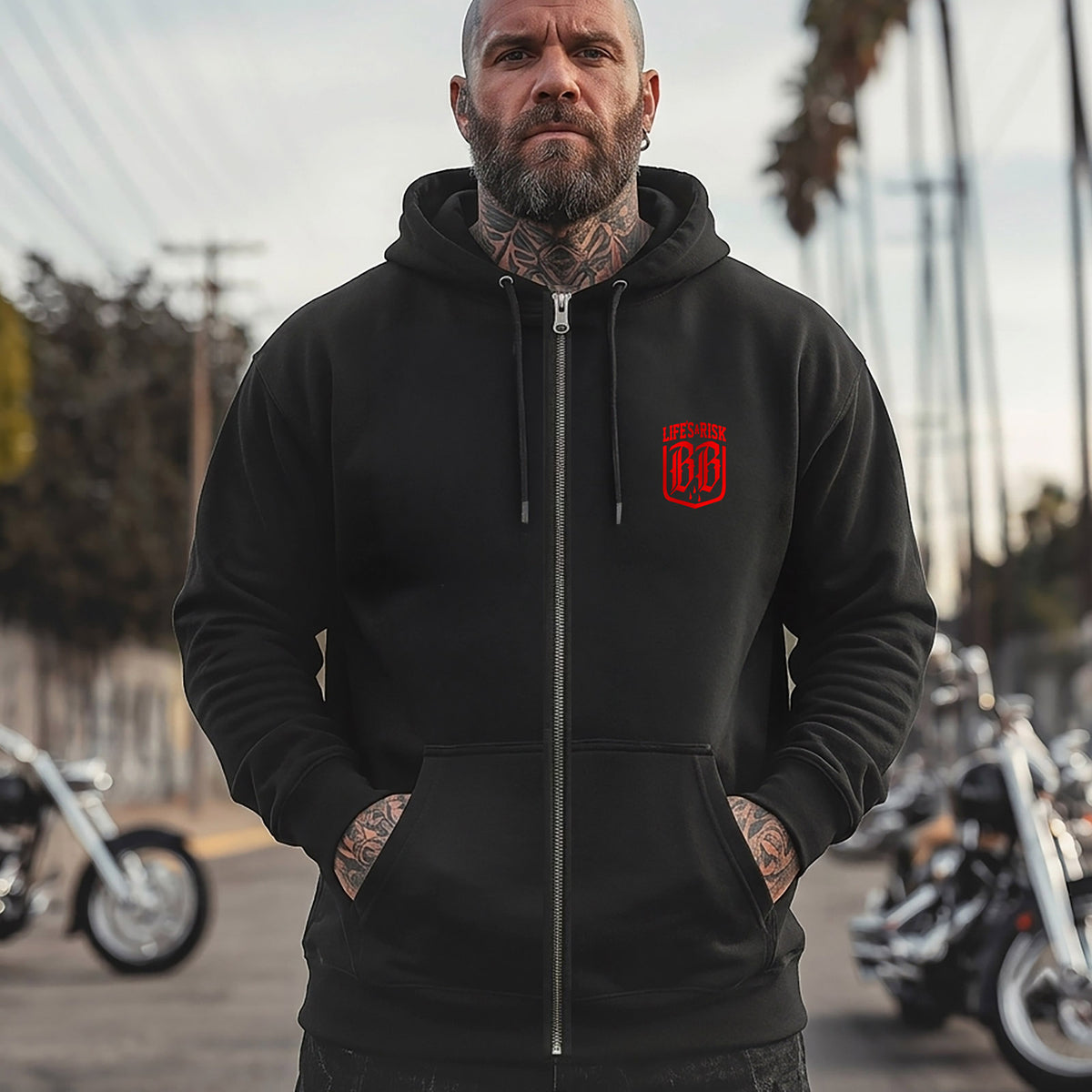 Calendar Zip Hoodie Black - Aneyone UG