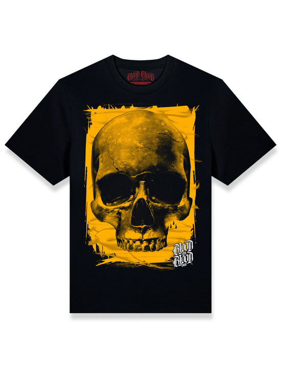 Yellow Skull Hat T-Shirt black