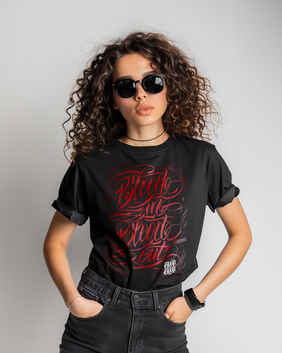 Lettering T-Shirt Women black