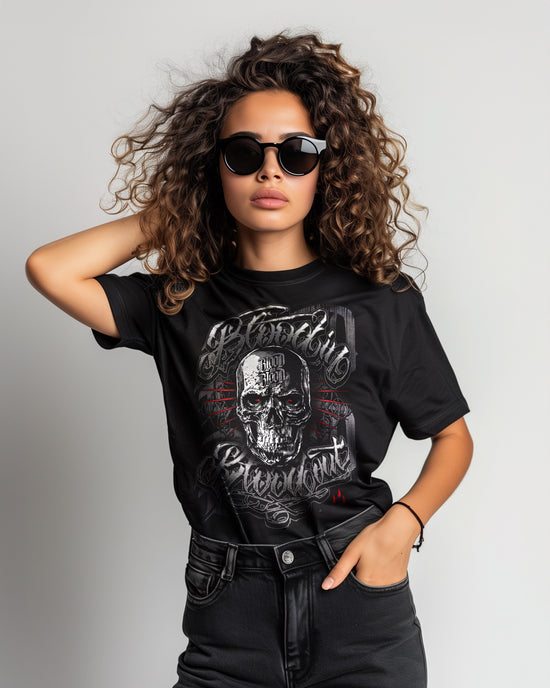 Red Eye Grey T-Shirt Women black