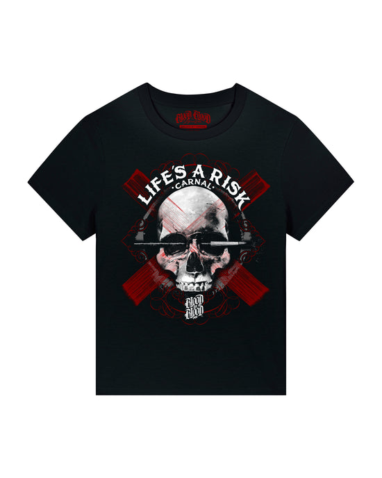 Brush Skull T-Shirt Women black