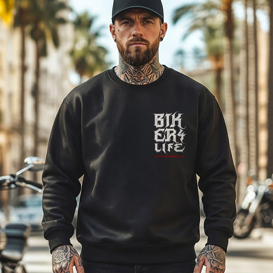 Biker 4 Life Sweatshirt Black - Aneyone UG