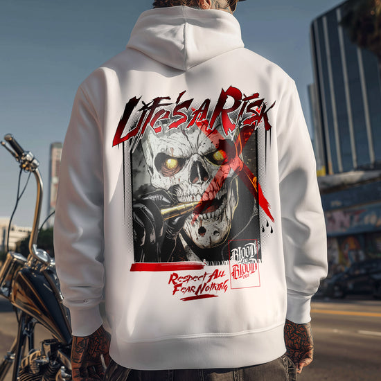 Risk Bullet Hoodie White