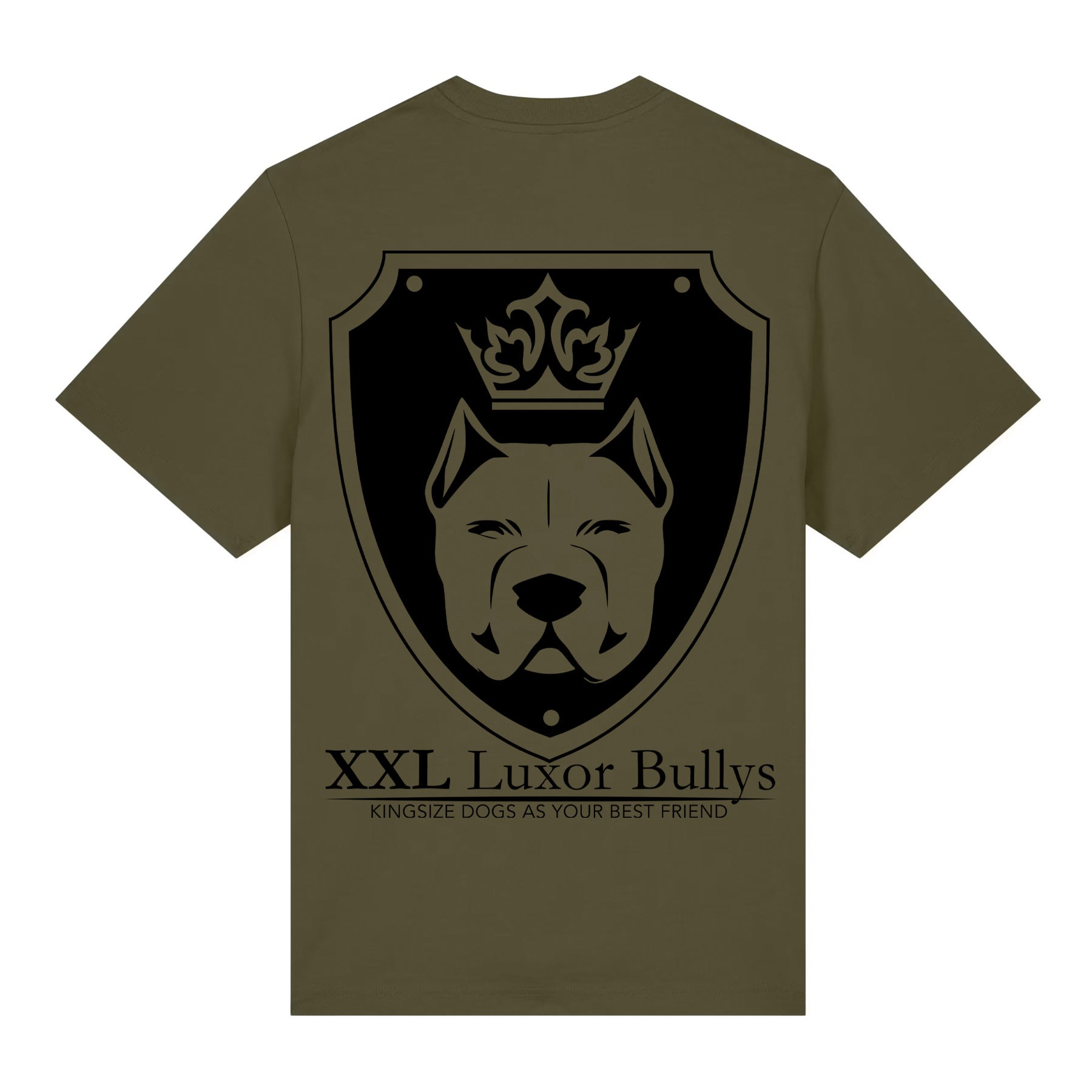 Luxor Olive Logo T-Shirt Logo in Black - Aneyone UG