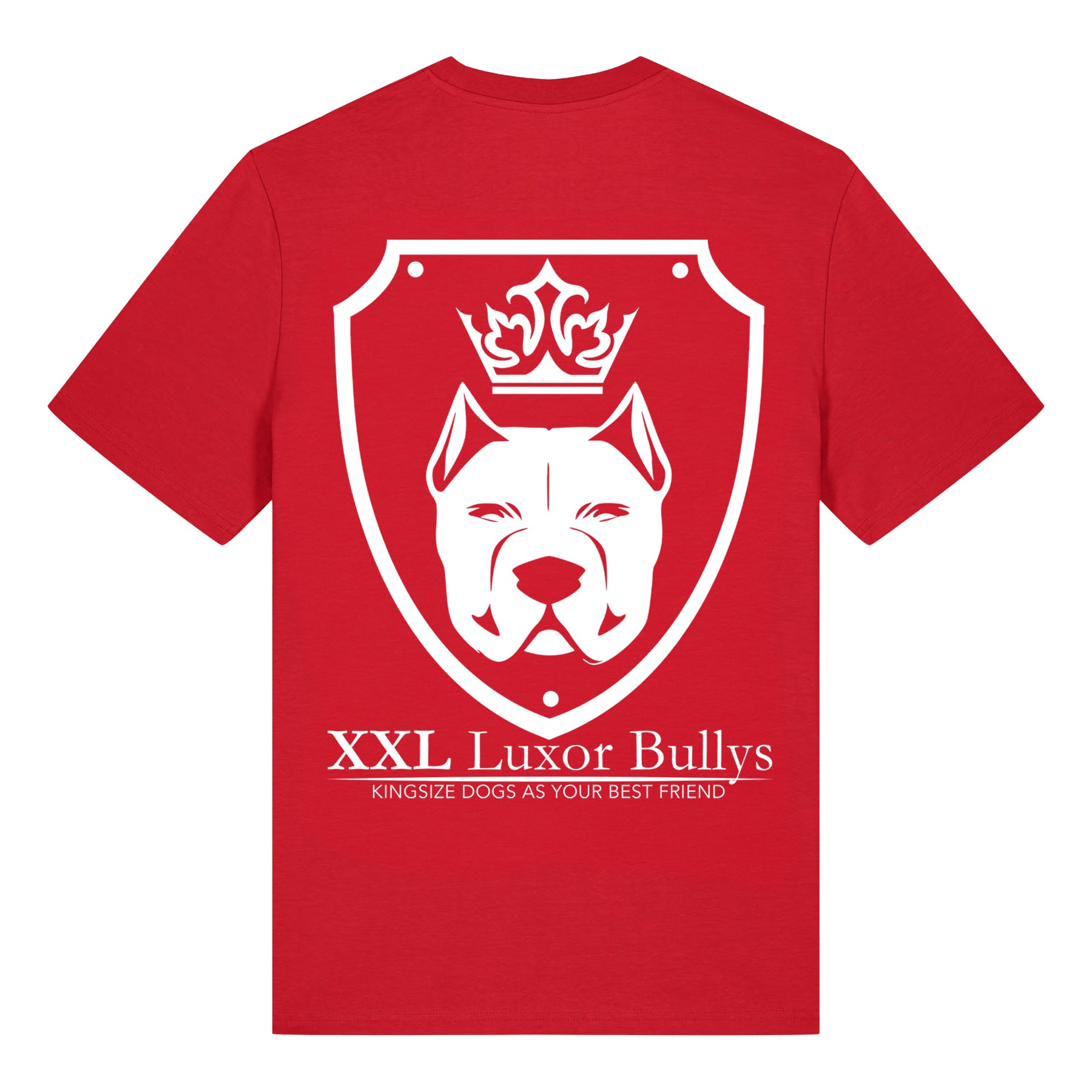Luxor Red Logo T-Shirt Logo in White - Aneyone UG