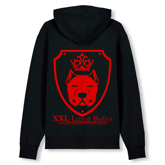 Luxor Black Hoodie Logo in Red - Aneyone UG